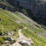 Auf dem Dolomitenhöhenweg Nr. 2 in Richtung Puezhütte