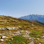 Der Rückweg von der Platte erfolgt auf dem Hinweg