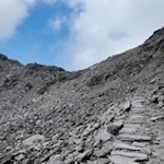 Plattenweg knapp unterhalb der Landshuter Europahütte