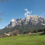 Blick auf den mächtigen Schlern