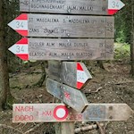 The hikes in val di Funes valley are well signposted