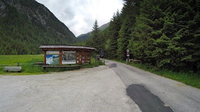 Die MTB-Tour zur Fane Alm beginnt und endet auf dem Parkplatz Berg am Boden