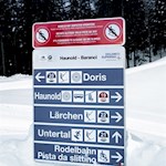 Die Haunold Rodelbahn ist gut ausgeschildert