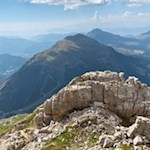 Ausblick vom Rifugio Torre di Pisa Richtung Zanggen