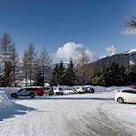 Der ausgedehnte Wanderparkplatz oberhalb des Nunewieser