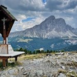 Ausblick nahe der Maurerberghütte auf den Peitler