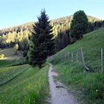 Der Erzweg verläuft auf der Schattenseite des Ridnauntals