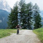 Steile Auffahrt auf den Helm bei Sexten