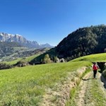 Ein kleiner Teil des Keschtnwegs führt durch aussichtsreiche Wiesen