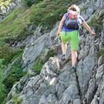 Felsige Passage am Schellenbergsteig