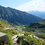 Der Rückweg von der Chemnitzer Hütte erfolgt auf dem Hinweg