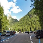 Wanderparkplatz am Eingang des Langentals