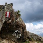 Knapp unterhalb des Gipfels