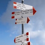 Die Wanderung zur Boehütte ist bestens ausgeschildert