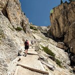 Im steten Anstieg in Richtung Lagazuoisee