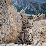 Der Sass de Stria wurde im 1. Weltkrieg von den Kaiserjägern beherrscht