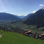 Das beschauliche Verdins wird von grünen Wiesen umrahmt