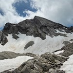 Im schrofigen Anstieg auf die Hohe Kreuzspitze