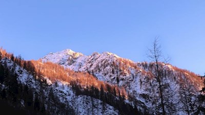 Gaisjoch im güldenen Winterkleid