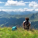 Ausblick vom Ratschinger Kreuz in Richtung Jaufen und Passeier