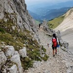 Abstieg auf dem Weg Nr. 22