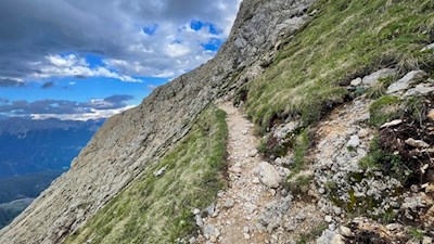 Der Anstieg auf die Poppekanzel führt über steile Hänge