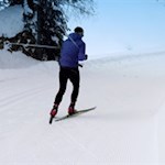 Ein Teil des Wanderweges wird zugleich als Langlaufloipe genutzt