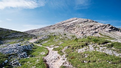 Anstieg auf den kalkweißen Lavinores