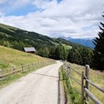 The way back from the Rifugio Chiusa mountain hut is the same as the way there