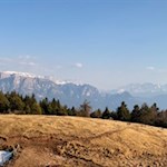 Ausblick von der Saltnerhütte auf den Schlern und den Latemar