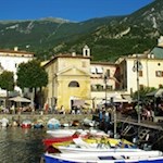 In the middle of the small town of Malcesine lies its harbor