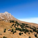 Blick auf den imposanten Peitlerkofel