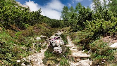 Zuletzt führt der Weg über steinbeschlagenes Gelände