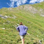 Vom Seefeldsee wandert man über die steilen Hänge auf die Seefeldscharte zurück