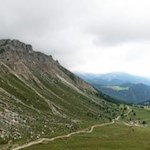 Malga Gampen pasture and Medalges ridge