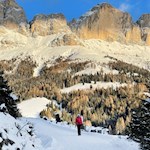 Vor der Kulisse der Rotwand zum Gasthof Jolanda