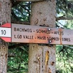 Der Bachweg ist bestens ausgeschildert