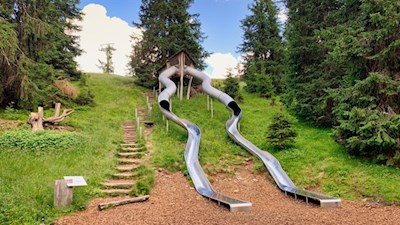 Riesenrutschen in der Bergerlebniswelt unterhalb der Rinneralm