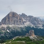 Summit view of the Tofana and the Cinque Torri