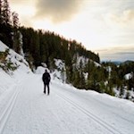 Abendstimmung auf dem Rückweg von der Halslhütte