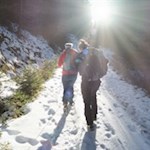 Auf dem breiten Wanderweg in Richtung Gols