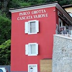 Car park in front of Varone waterfall