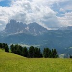 Blick auf den Lang- und Plattkofel