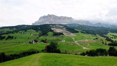 Blick auf den gegenüberliegenden Heiligkreuzkofel
