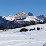 Im Hintergrund erheben sich die Raschötz und die anmutigen Villnösser Geisler
