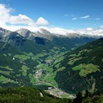 Ausblick vom Kleinen Nock auf Luttach und St. Johann