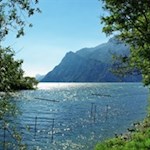 An der Mündung des Flusses Sarca in den Gardasee