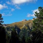 Blick auf Kofelalm und Weißlahnspitze
