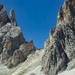 Blick auf die Langkofelscharte