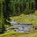 Parts of the trail lead along the San Vigilio stream